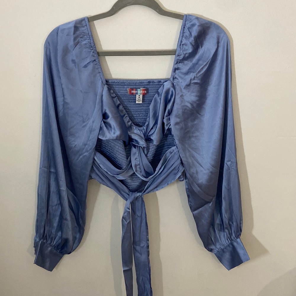 Urban Outfitters Blue silk top